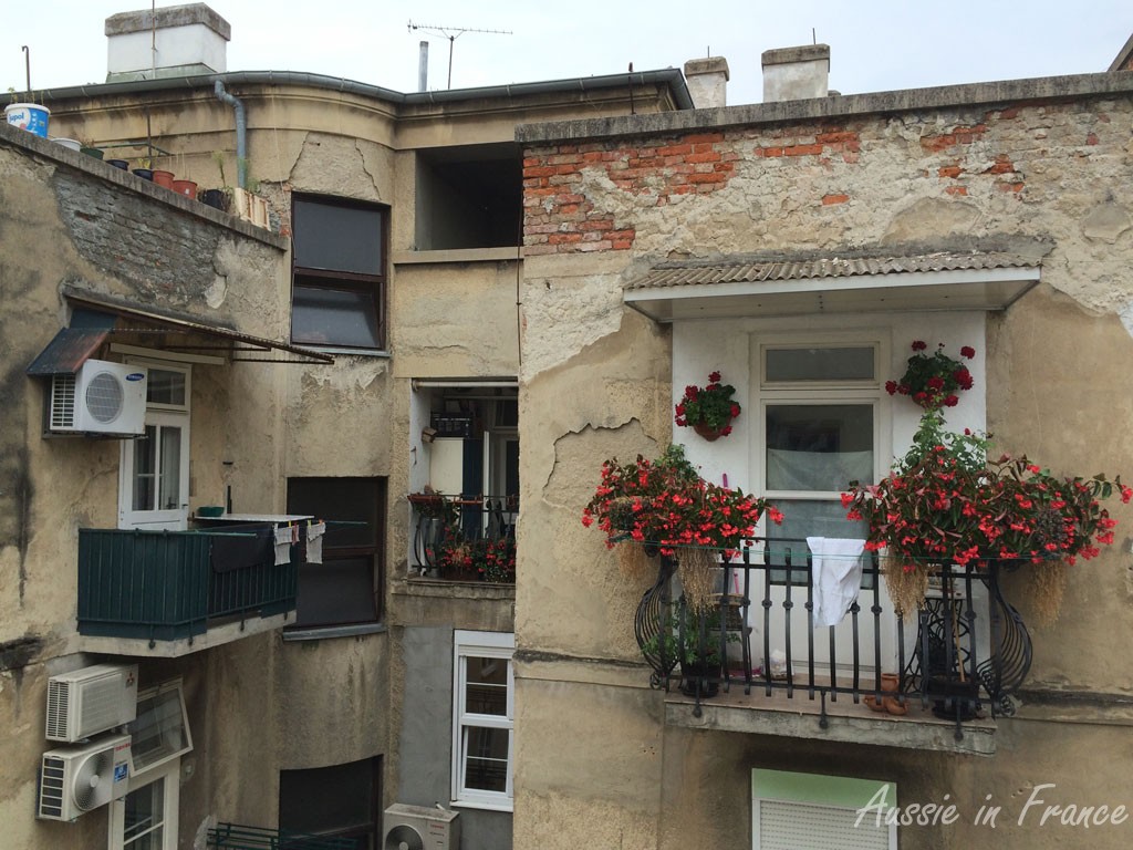 Our view from the little balcony of our apartment