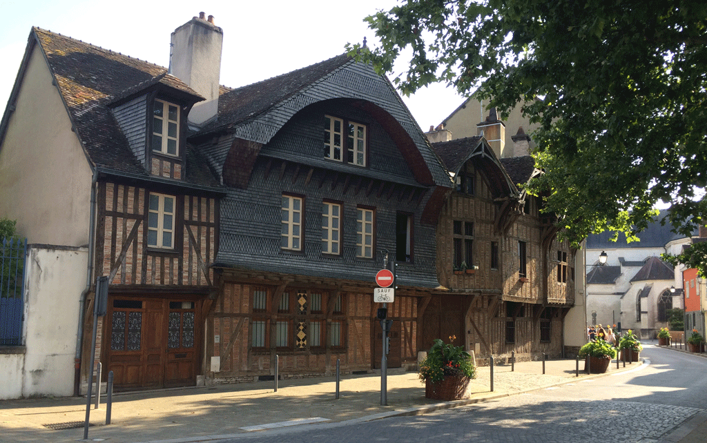 Some beautifully renovated half-timber houses in Troyes