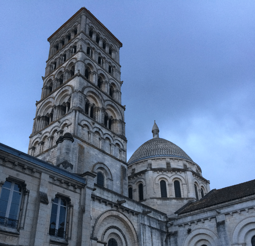 Our first glimpse of the cathedral town and dome