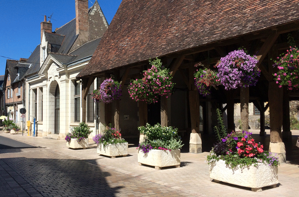 The covererd market in Luynes