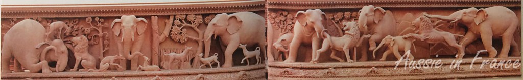 The elephant frieze (photo from a brochure)