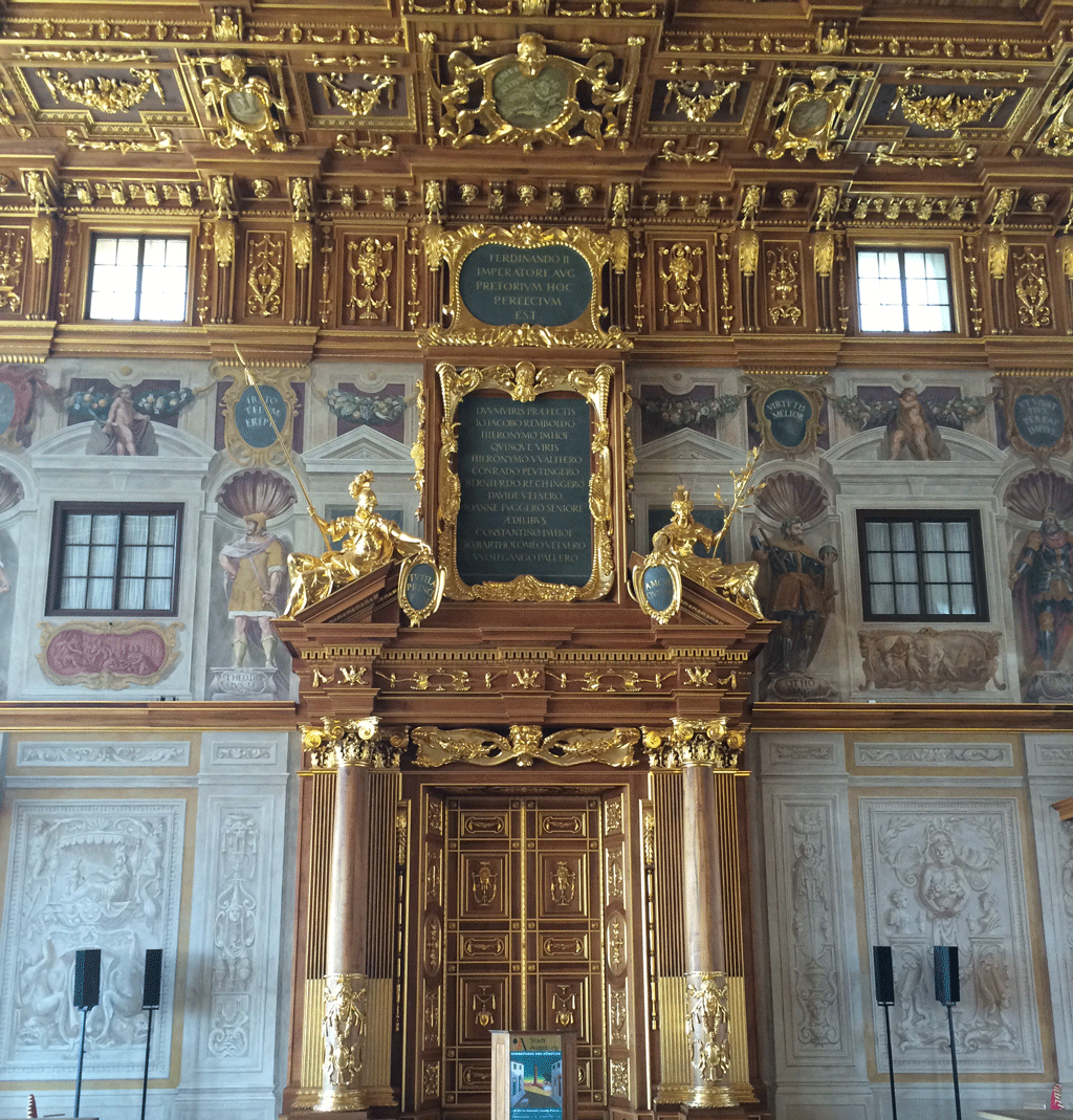 One of the doors in the Golden Hall