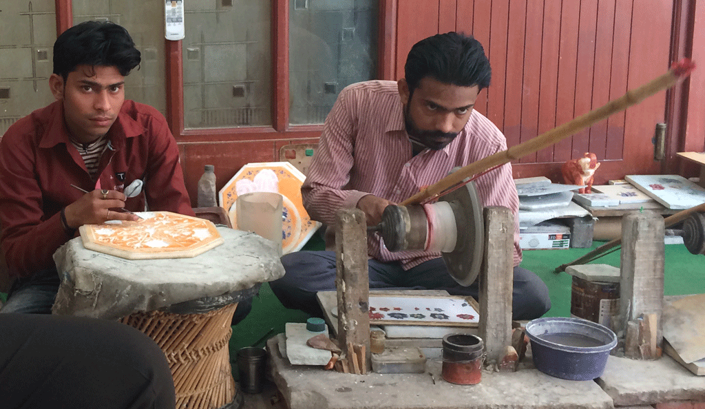 Old-style grinding wheel