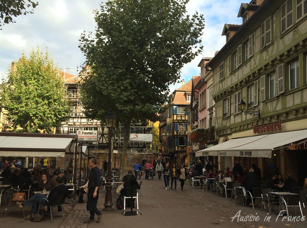 A busy street in Colmar