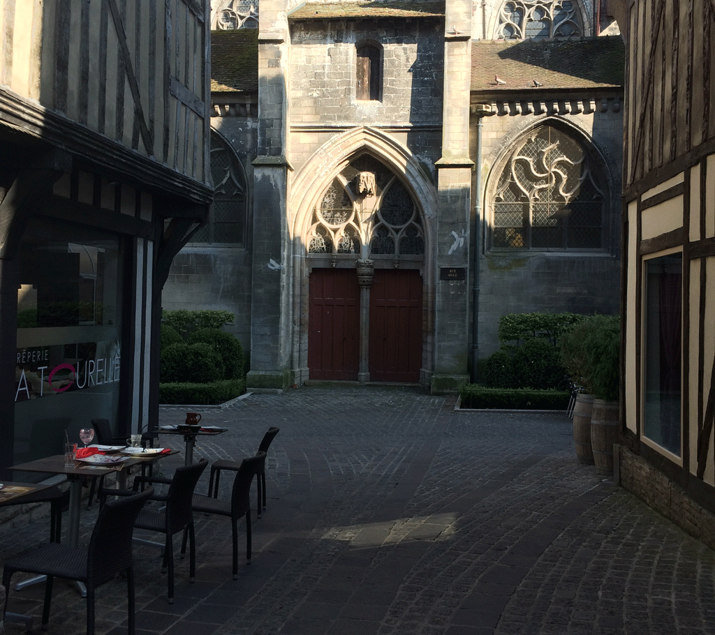 The view from the terrace of the restaurant