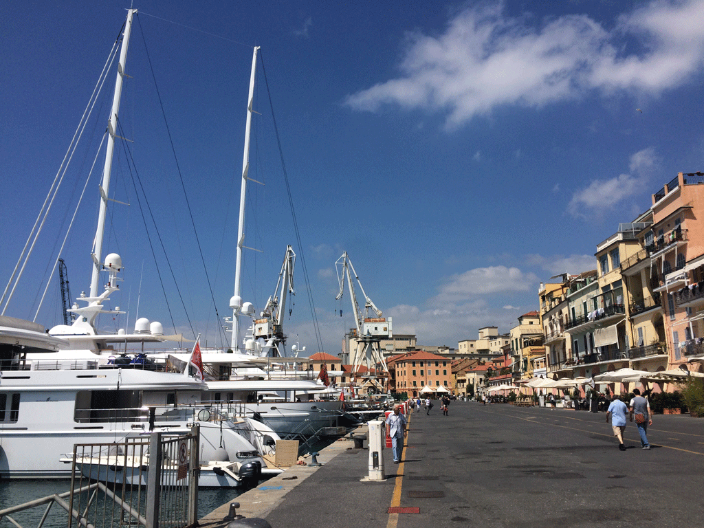 Porto Maurizio with its bike path on the right