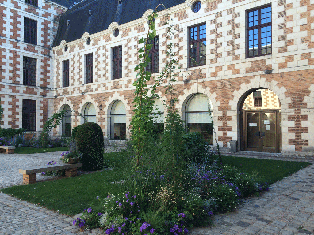 The inner courtyard of the Town Hall, built in 1623 as a college by a religious congregation