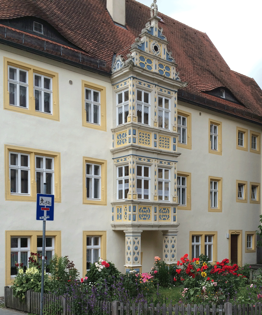 A painted oriel in Rothenburg