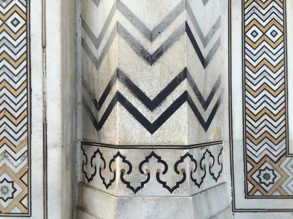 Onyx and marble pillar