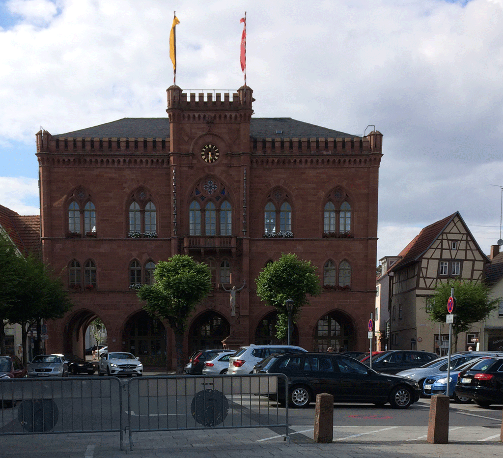 The rathaus in Tauberbishofsheim