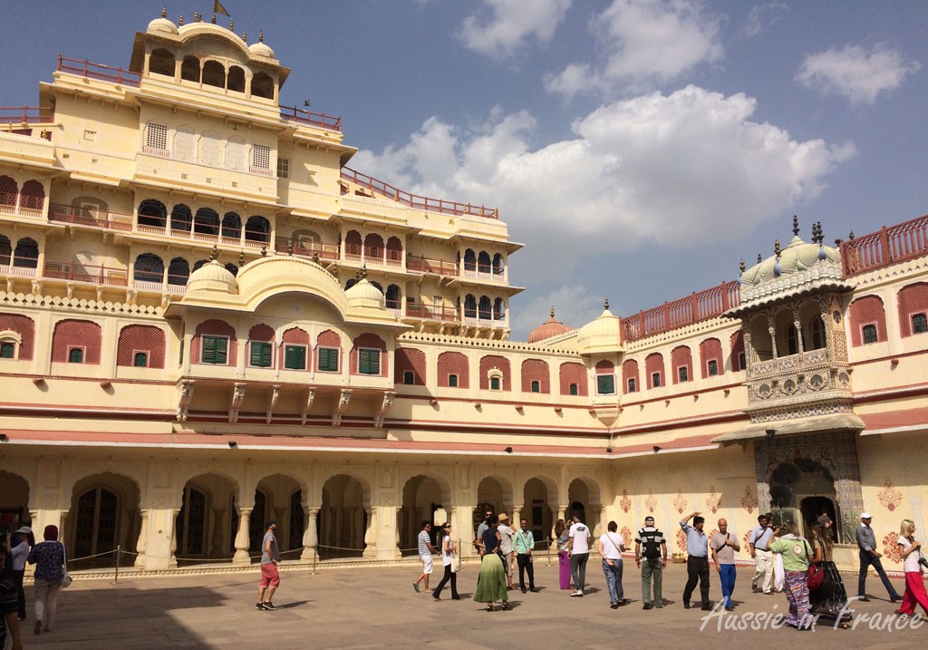 The City Palace with the two flags flying to show that the Maharajah is in reisdence 