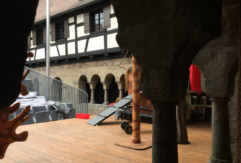 The cloister in Feuchtwangen that is now a childrens' theatre