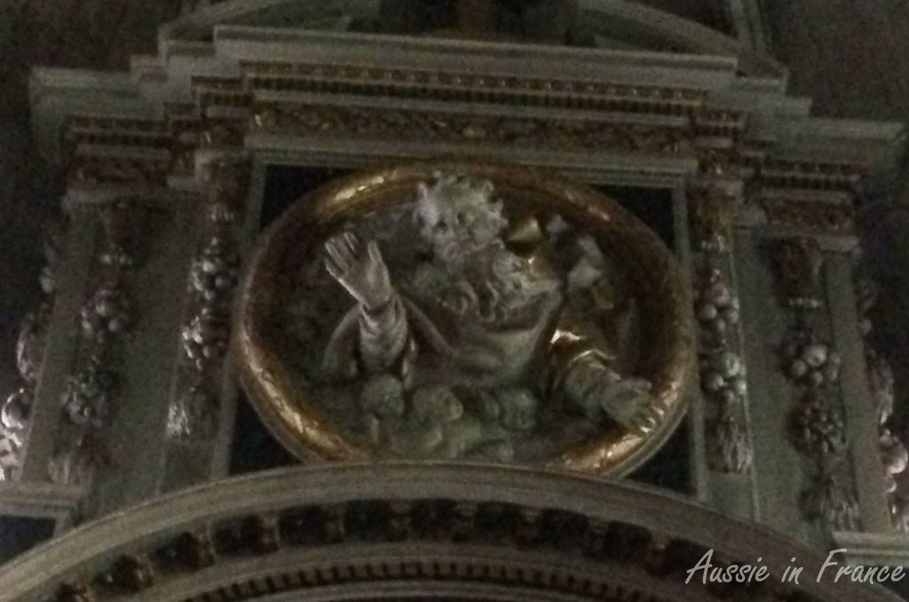 The eternal father on the altarpiece