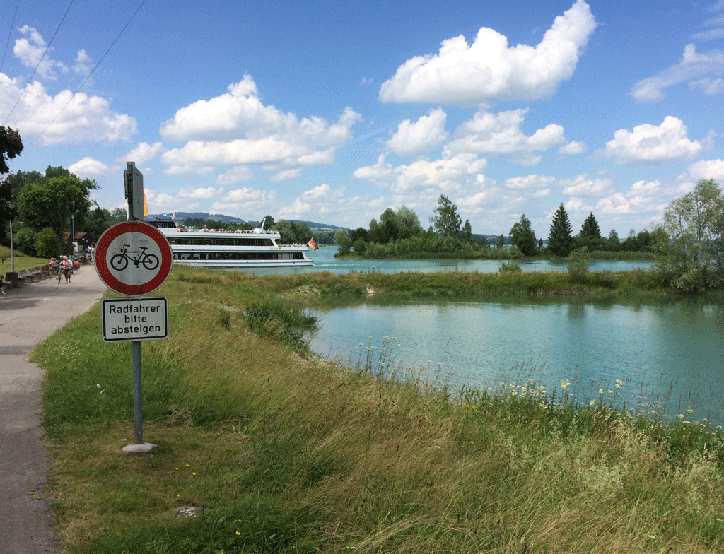 A cruise ship near Fussen