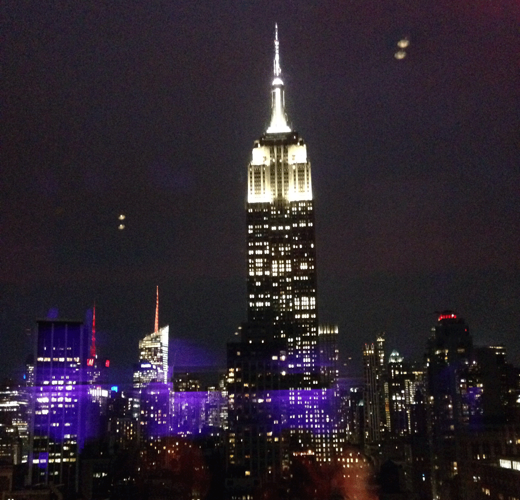 The view from the 230 Fifth rooftop bar