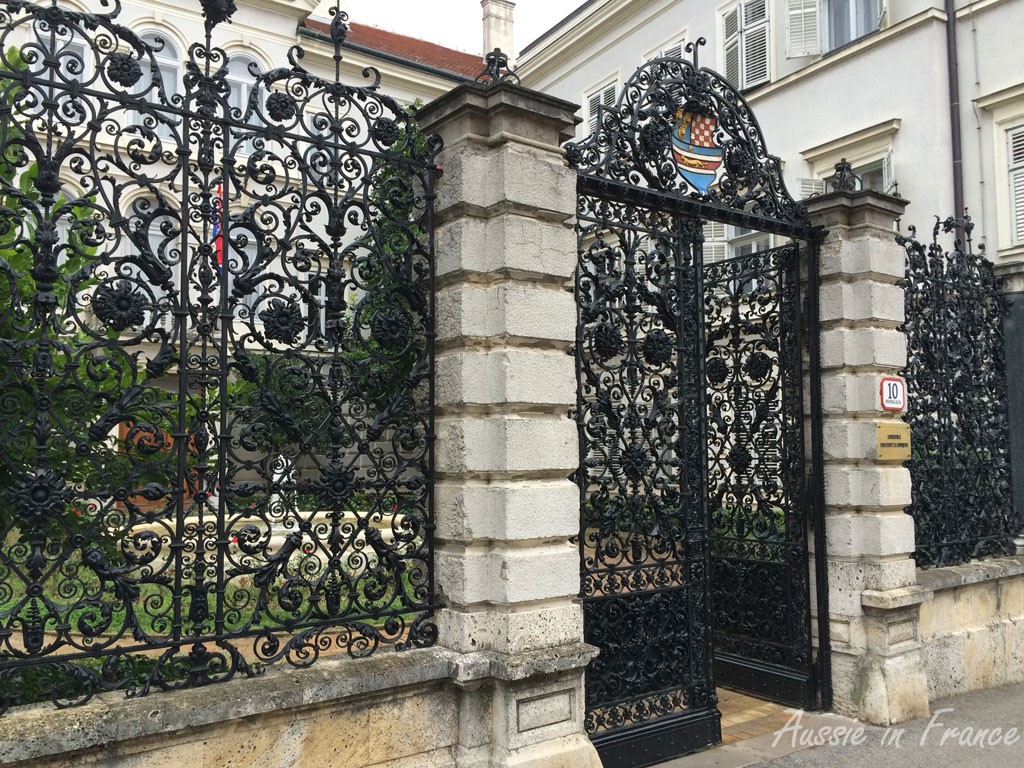 The wrought iron gate designed by Herman Bollé