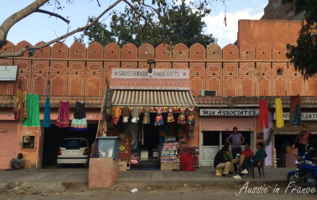 Typical pink sandstone architecture of Jaipur