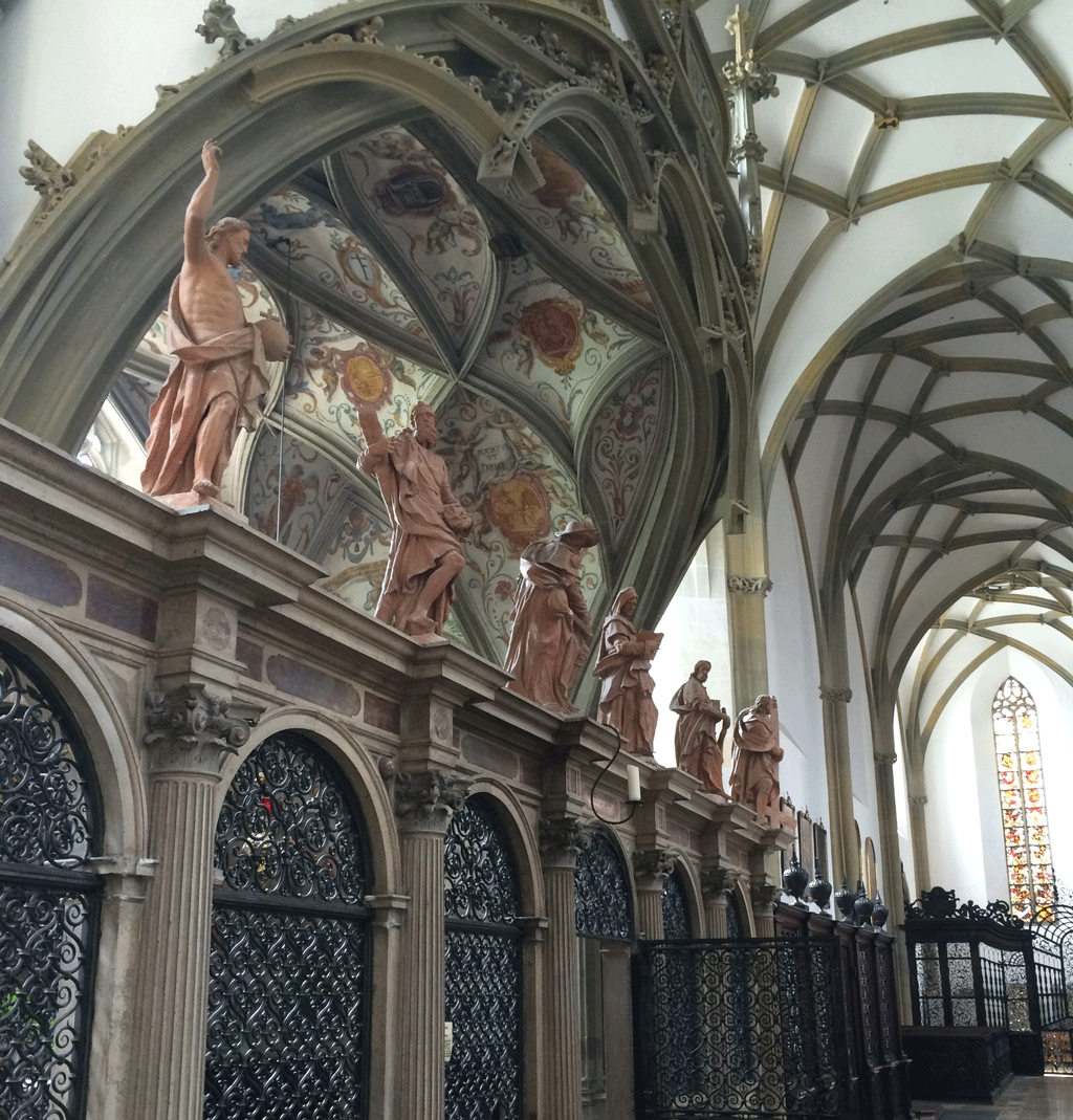 Inside the catholic church of Saint Ulrich