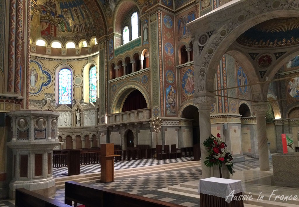The inside of the cathedral