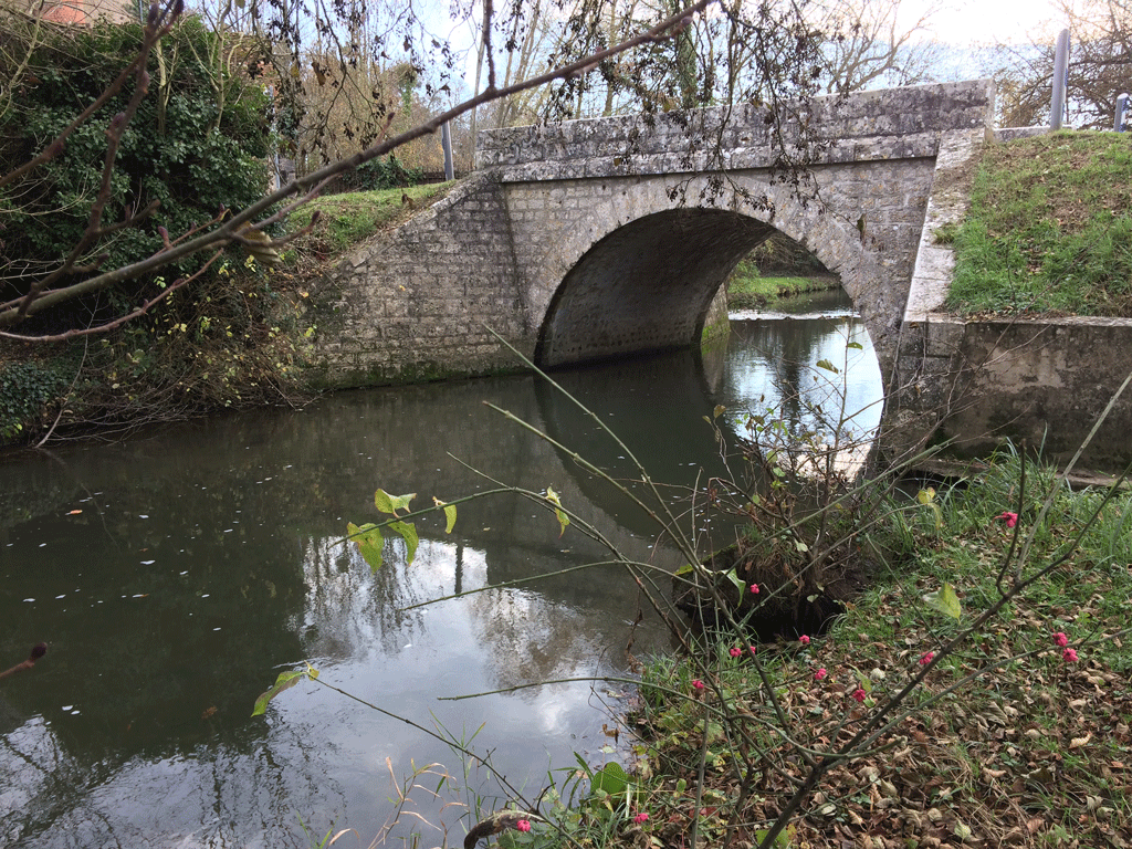 View of the bridge from the walking tracks along the Cisse