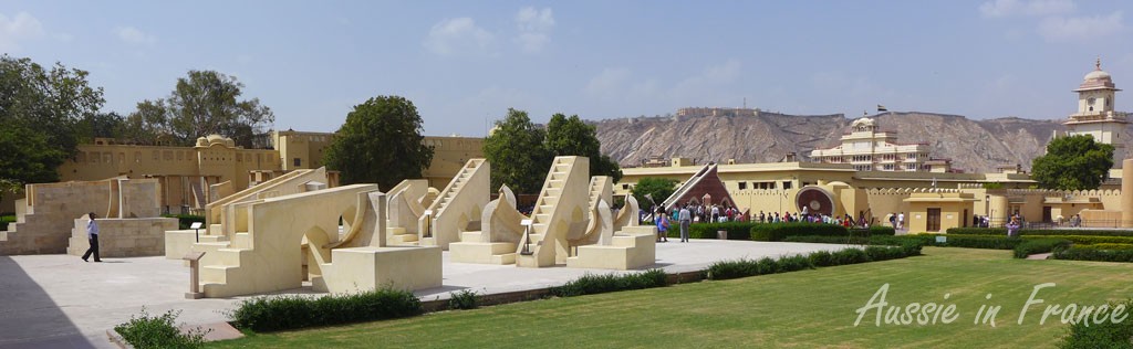 Some of the many astronomical instruments at Jantar Mantar