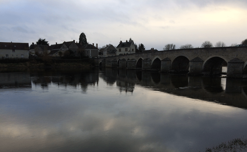 Walking along the Cher River