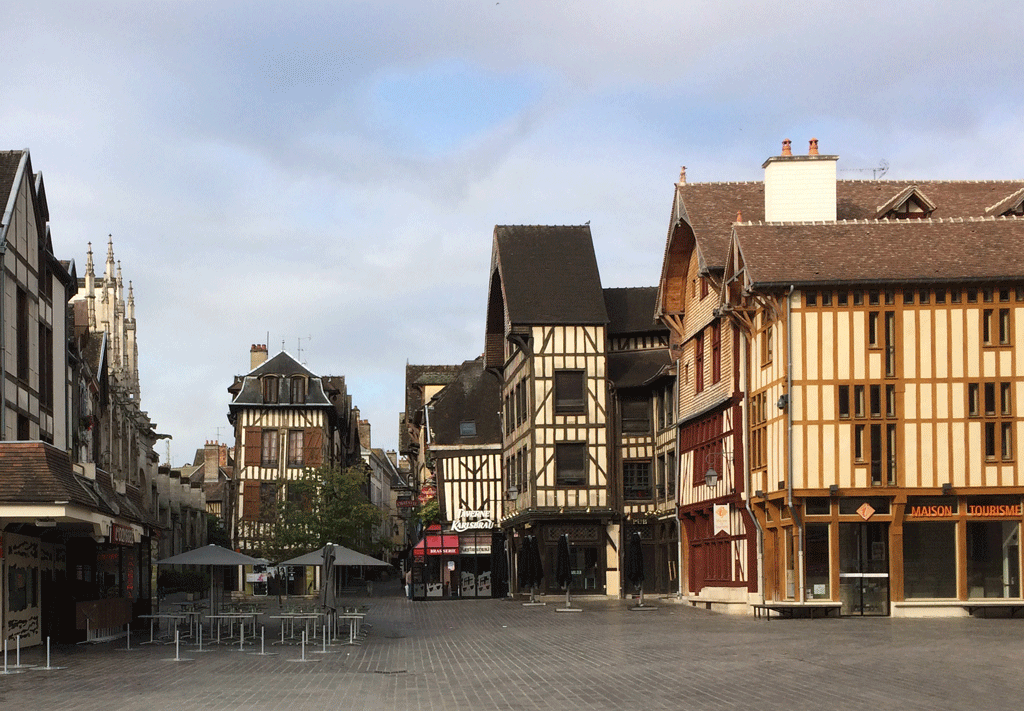 The main square on a Sunday morning