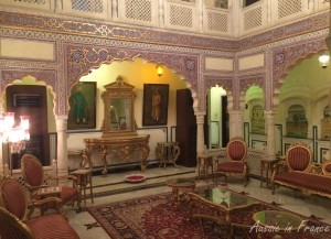 One of the common areas at Shahpura House Hotel