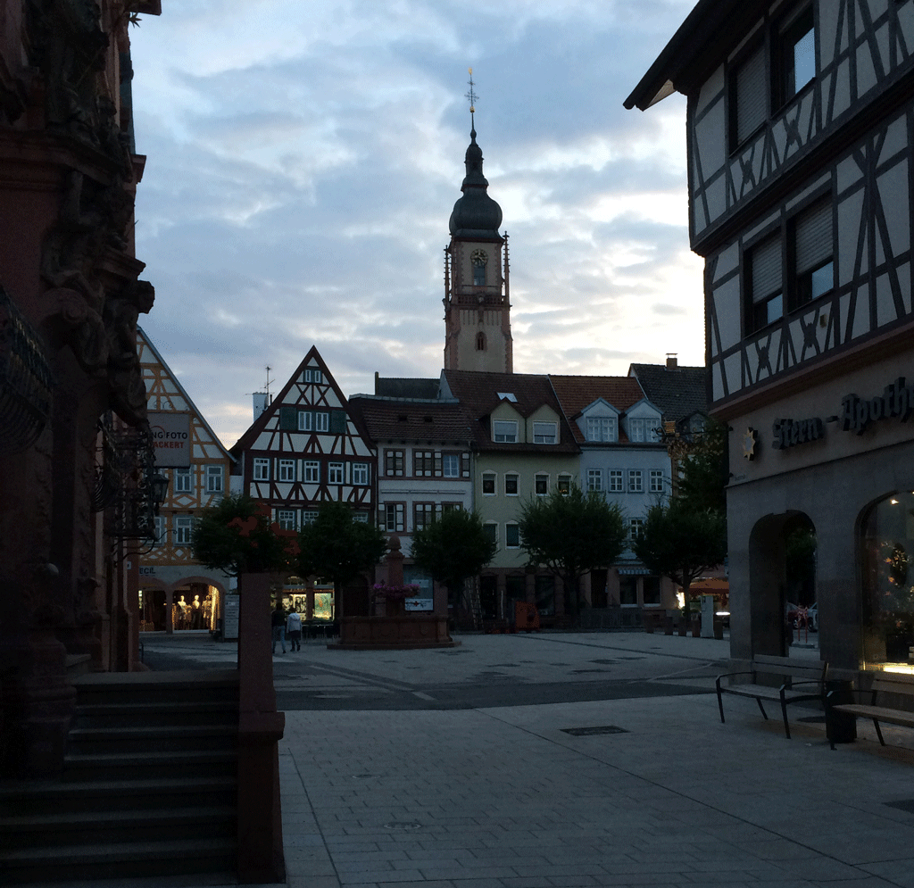 Tauberbishofsheim at night
