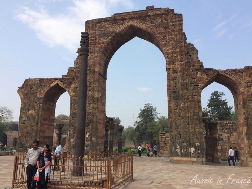 The iron pillar at Qtub Minar