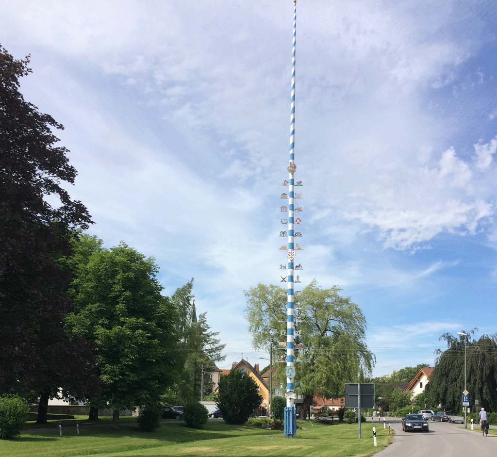 A typical maypole, this one in Rottenbuch