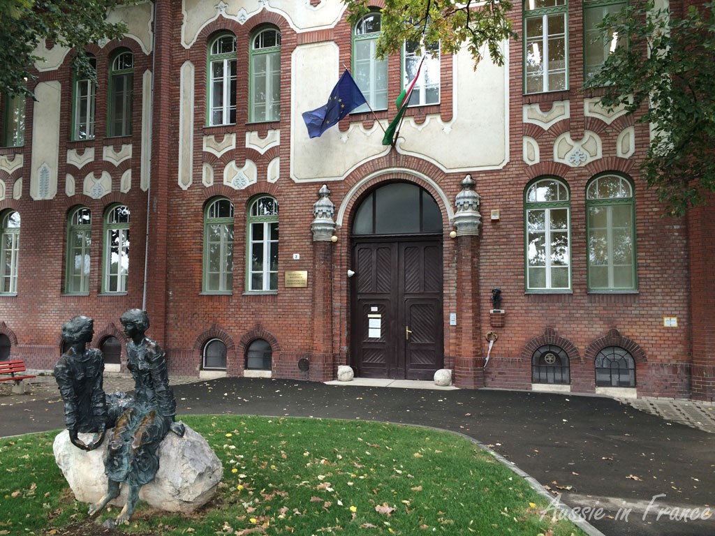 One of the buildings along the riverbank