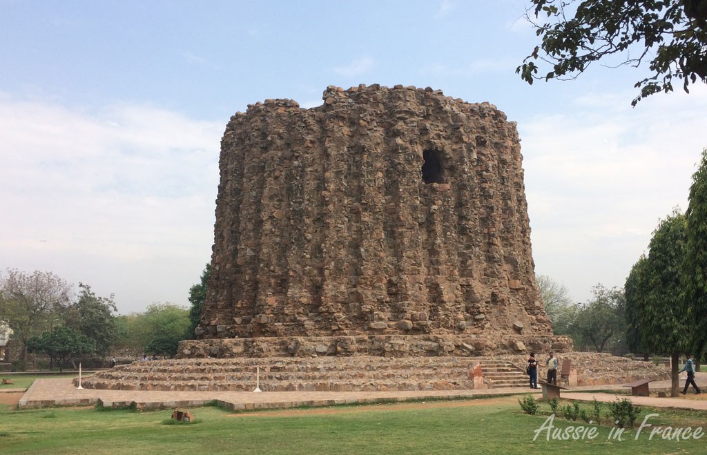 The unfinished minar at Qtub Minar