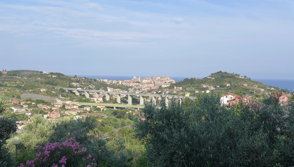 The view of Imperia from our balcony