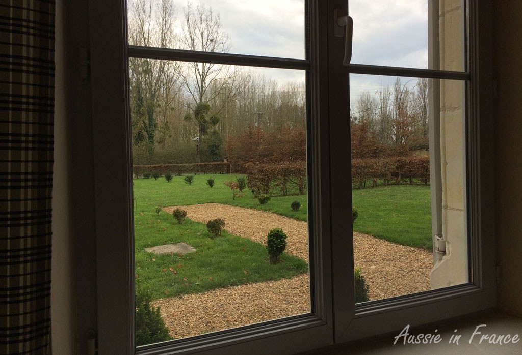 The view from the restaurant window
