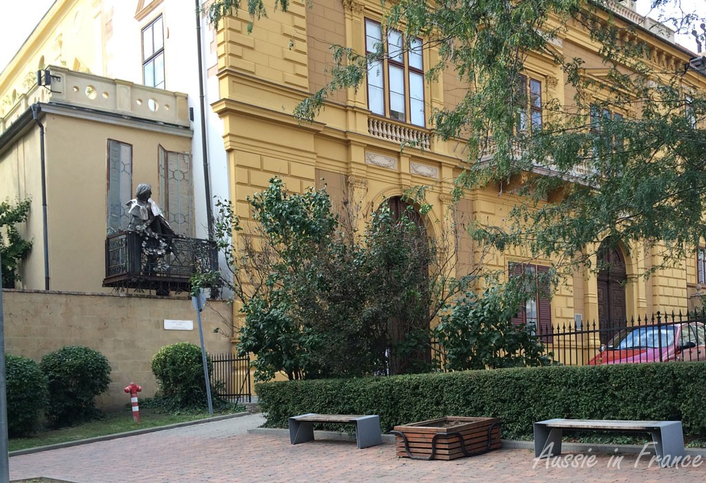 The statue of Liszt commemorating a concert he gave in Pecs in 1846