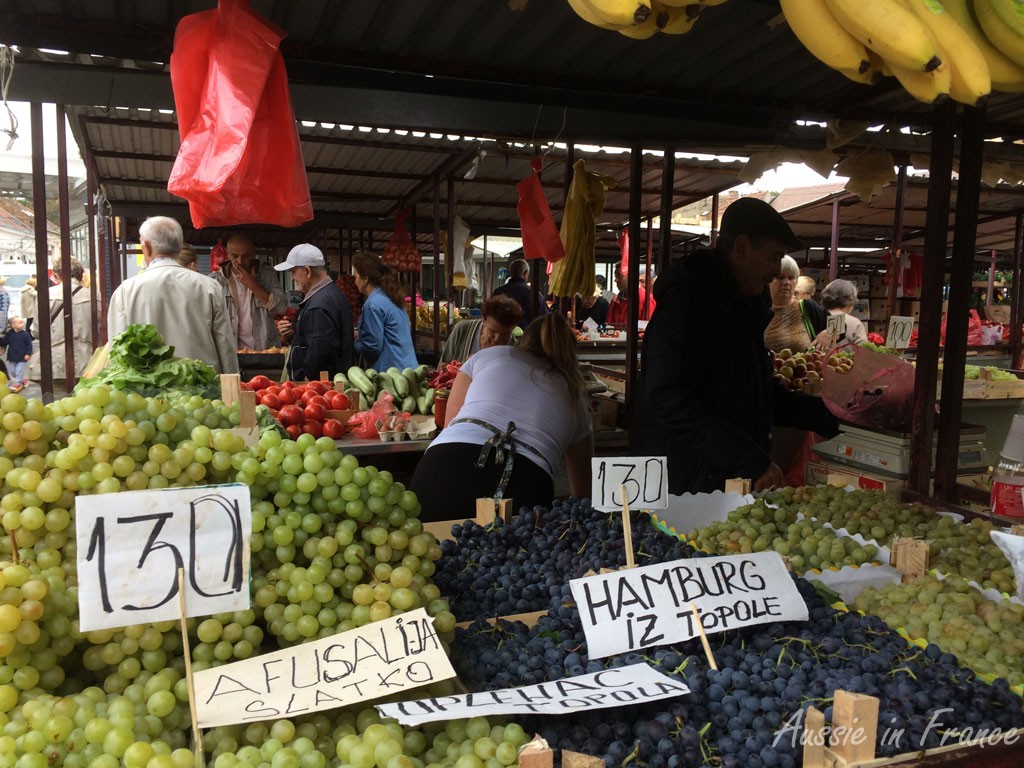 Grapes at the market in Zemum
