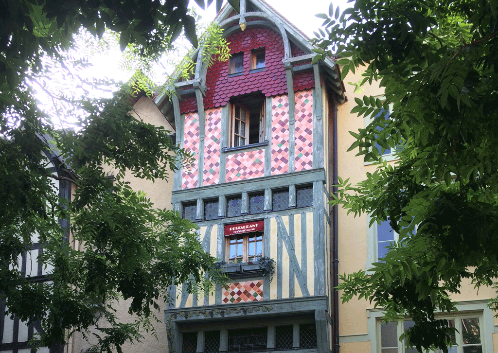 A delightfully pink house!