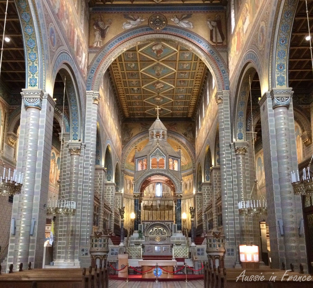 The inside of the cathedral in Pecs
