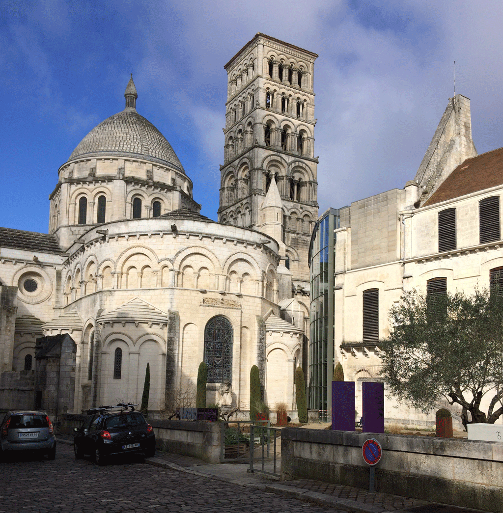 The back of the cathedral, which offers the best view