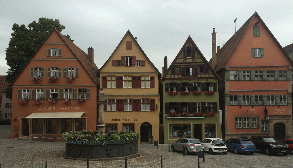 A typical row of houses in Dinkelsbühl