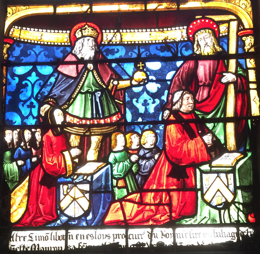 Stained glass window in the church of Saint Madeleine