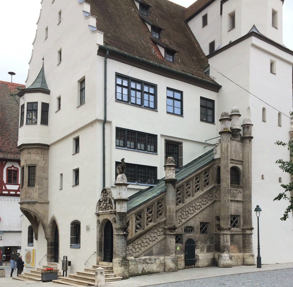 The town hall with its Renaissance staircase in Nordlingen