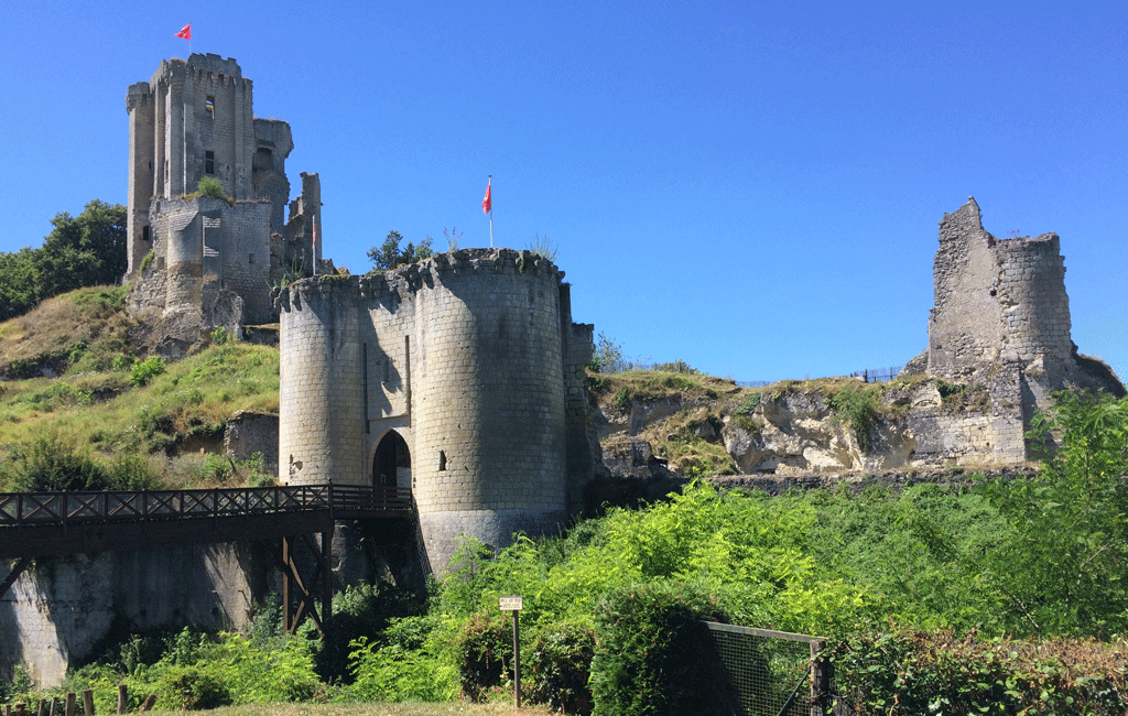 Lavardin Castle with its keep and moat