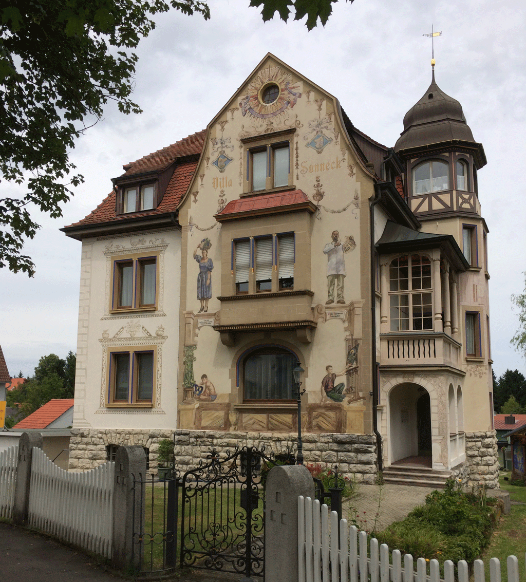 The first painted house we see in Rottweil