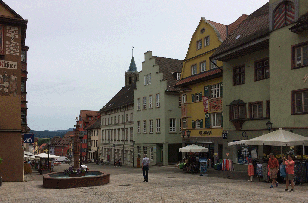 The fountain in the main square in Rottweil