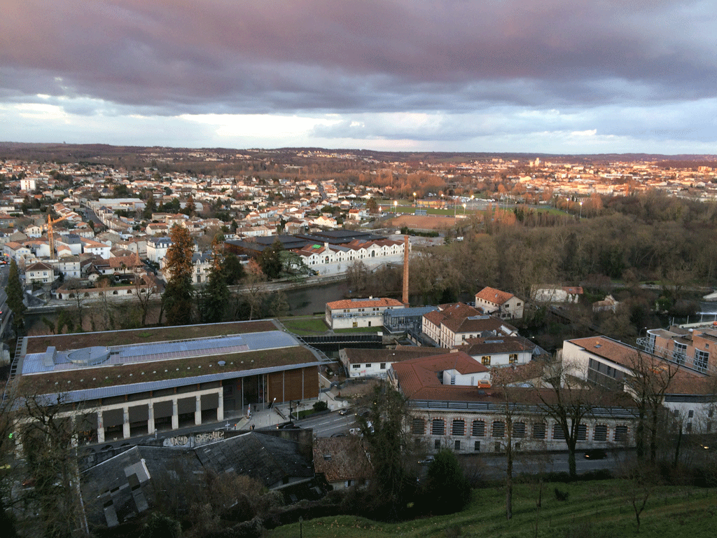 Lower Angoulême with our Appart'City hotel in the middle