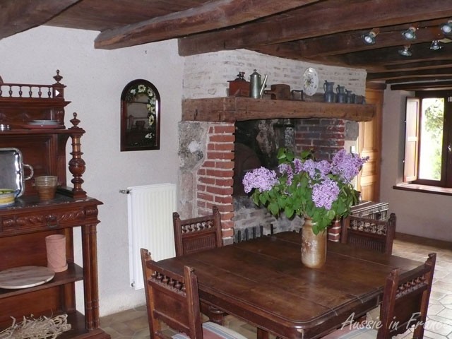The kitchen fireplace