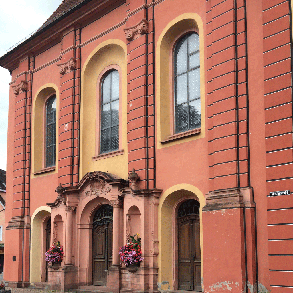 The church near the rathaus in Oberndorf
