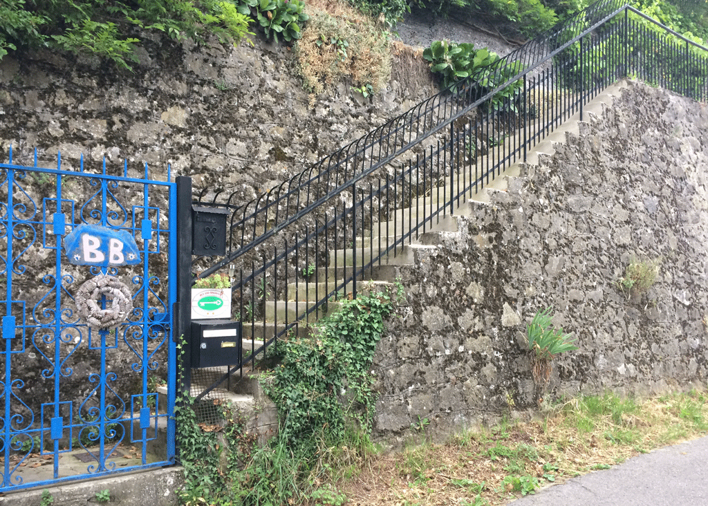 The front gate of our B&B